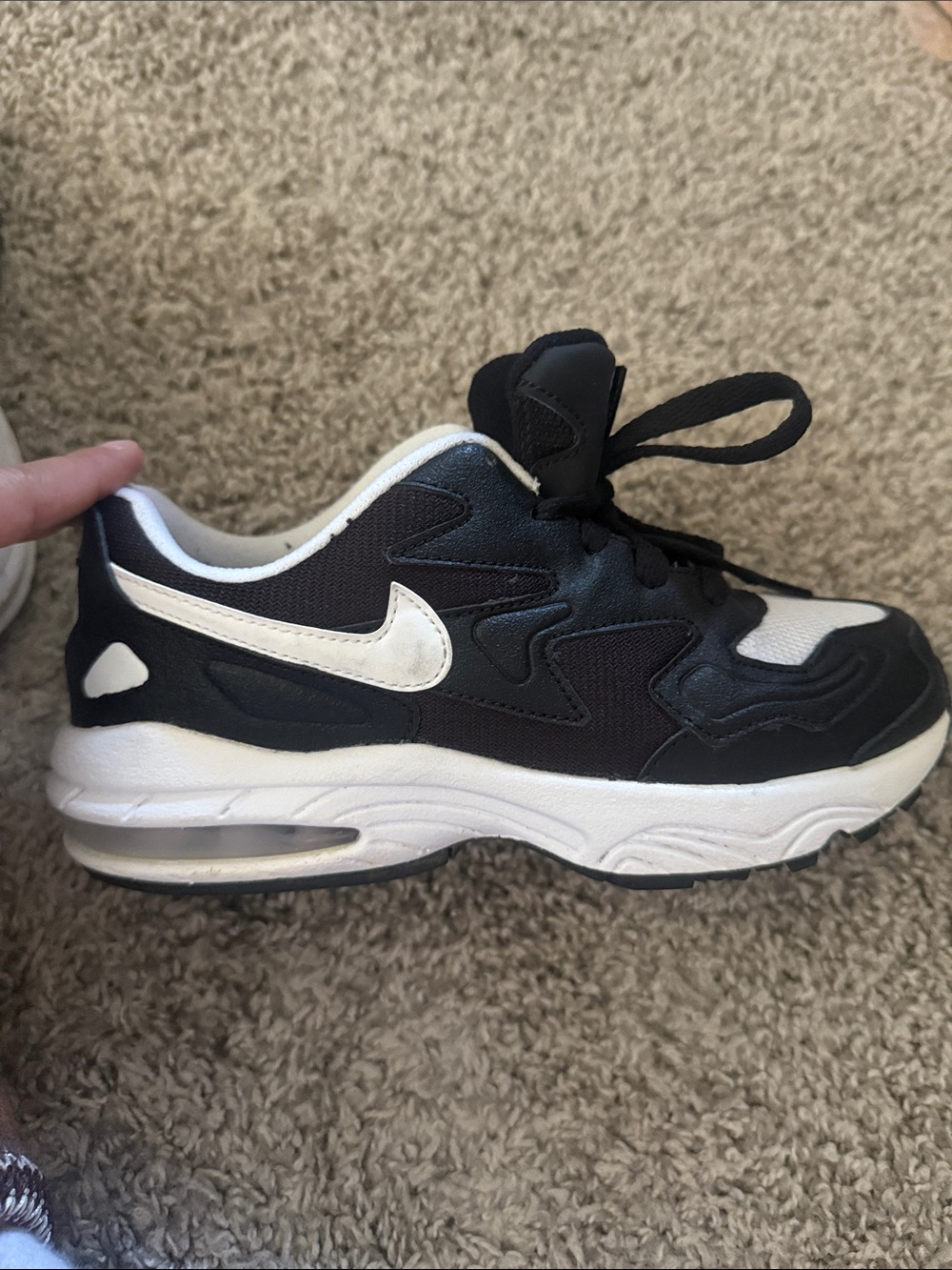 Nike Kids Black and White Air-Style Sneaker